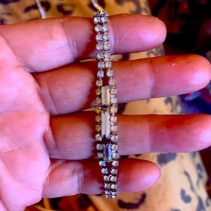 rhinestone neckband and matching bracelet